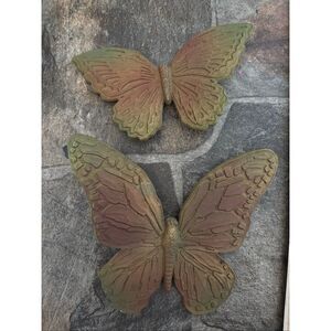 Vintage MCM Homco Dart Butterfly Wall Hanging Decor Set of 2